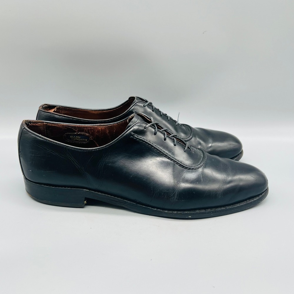 Allen Edmonds Shoes Mens 9.5 Black Leather Classic Lace Up Oxford Dress Casual